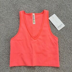 Athleta Coral Crop Top